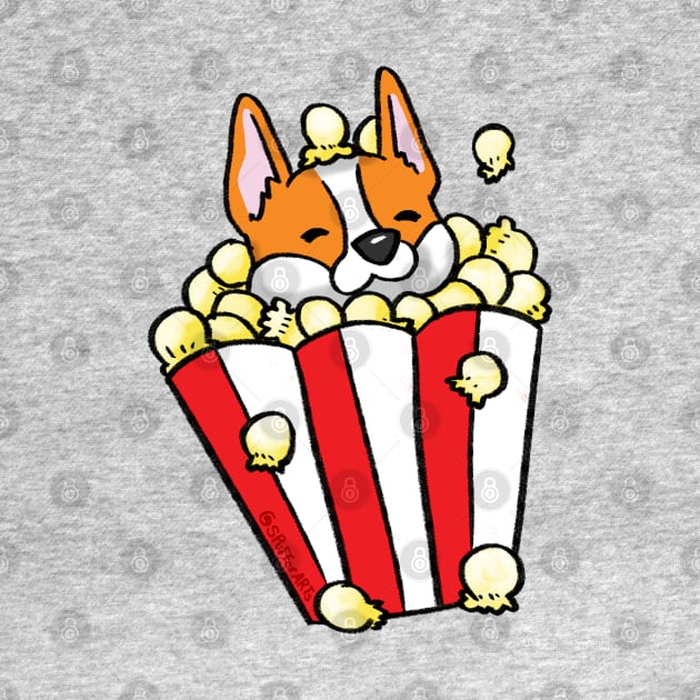 Corgi Popcorn by SPufferARTs